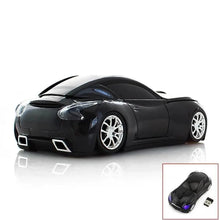 Load image into Gallery viewer, Wireless Black Sports Car USB Mouse Design Computer 1600 DPI Mouse Mini Ergonomic Gaming Mouse For Laptop And Computer 2.4Ghz
