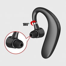 Load image into Gallery viewer, Wireless Blue Earhook Bluetooth Headphones Business Office Bluetooth 5.0 Over Ear Earphone Stereo Single Earbud With Mic HiFi Headphone Single Ear Headset Super Long Standby Noise Reduction Earpiece Compatible With Smartphones
