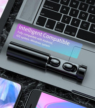 Load image into Gallery viewer, Wireless Bluetooth 5.1 Earphones Wireless Charging Case IPX8 Waterproof Stereo Headphones In Ear Built in Mic Headset Touch Control Earbuds Wireless Earbuds Case With Flashlight Noise Isolating Clear Calls Rich Bass In-Ear Sports Headset
