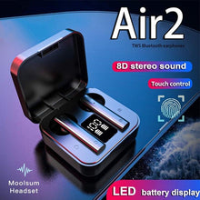 Load image into Gallery viewer, Wireless Bluetooth Earphone Air Sports Running Headphone LED Display Earbuds Noise Reduction Updated Design with Industry Leading Sound &amp; Improved Comfort, Long Wireless Range
