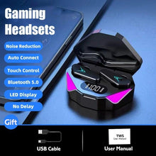 Load image into Gallery viewer, Wireless Earbuds Touch Control Earphone No Delay Noise Reduction Bluetooth Headphone Gaming Headset y Lewith Mic Updated Design with Industrading Sound &amp; Improved Comfort, Long Wireless Range, Up to 24 Hours of Talk Time
