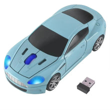 Load image into Gallery viewer, Wireless Mouse Blue Car Shaped Design 1600DPI Mouse USB Optical  Ergonomic 3D Sports Car Mice For Laptop
