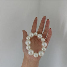 Load image into Gallery viewer, Woman Big Pearl Hair Ties Fashion Korean Style Hairband Scrunchies Girls Ponytail Holders Rubber Band Hair Accessories Ponytail Holder Accessories for Women And Girls
