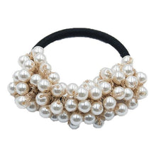 Load image into Gallery viewer, Woman Big Pearl Hair Ties Fashion Korean Style Hairband Scrunchies Girls Ponytail Holders Rubber Band Hair Accessories Ponytail Holder Accessories for Women And Girls
