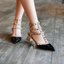 Load image into Gallery viewer, Woman Summer High Heels Valentine Pointed Toe Shoes For Women Luxury Heels For Women Sandals Strappy Heels Closed Toe Pointy Heels With Adjustable Strap
