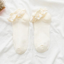 Load image into Gallery viewer, Woman Summer Ruffle Socks Short Socks Nylon Lace Socks Anime Cartoon Sweet Girls Hosiery Cosplay Costumes Accessories
