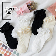 Load image into Gallery viewer, Woman Summer Ruffle Socks Short Socks Nylon Lace Socks Anime Cartoon Sweet Girls Hosiery Cosplay Costumes Accessories
