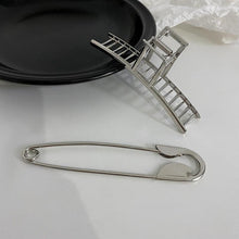 Load image into Gallery viewer, Woman Trendy Silver Pin Minimalist Dainty Design Hair Claws Women Hair Clips Fashion Hairpins Women Hair Accessories Hairgrip Barrettes Headwear
