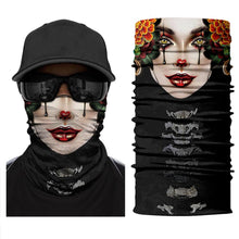 Load image into Gallery viewer, Women Balaclava Neck Gaiter Tubular Buff Bandana Scarf Headgear Bicycle Half Mask Face Cover Venom Headband Summer Men Beanie Hat Windproof Head Scarves Neck Warmer Cycling Camping Hiking Men Women Fashion Magic Scarves Turban Outdoor Headband
