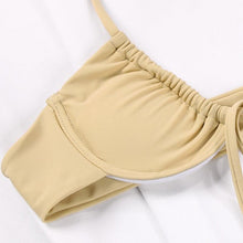 Load image into Gallery viewer, Women Bikini Set Solid Color Swimsuit Women Two Piece Swimsuit Swimwear Halter String Triangle Bikini Sets Women Hollow Out Bikinis String Swimwear Women Adjustable Bathing Suit
