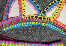 Load image into Gallery viewer, Women Bikini Set Swimwear Beachwear  Low Waist Handmade Knit Swimsuit Female Bathing Suit Swimming Suit Women's Halter Sliding Triangle Bikini Sets Charming Tie Side Bathing Suit

