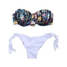 Load image into Gallery viewer, Women Bikini Swimsuit Bandage Floral Print Swimwear Split Bathing Suit Swimsuit Women Two 2 Piece Split Swimsuit  Bandage  Bikini Sets Halter Tops Bottoms Strapless Swimwear
