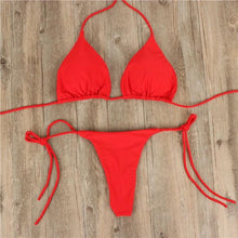 Load image into Gallery viewer, Women Bikini Swimsuit Push-Up Bra Bikini Set Two Piece Swim Suit Swimwear Beachwear Bathing Suit Strappy Swimsuit Two Pieces Bikini Set
