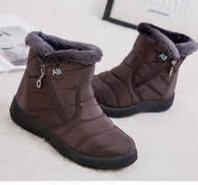 Load image into Gallery viewer, Women Boots Fashion Waterproof Snow Boots For Winter Casual Lightweight Ankle Warm Winter Boots Fur Lined Warm Ankle Boots Slip On Waterproof Shoes Comfortable Soft Design For Female
