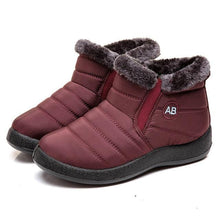 Load image into Gallery viewer, Women Boots Fashion Waterproof Snow Boots For Winter Casual Lightweight Ankle Warm Winter Boots Fur Lined Warm Ankle Boots Slip On Waterproof Shoes Comfortable Soft Design For Female
