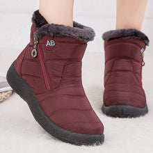 Load image into Gallery viewer, Women Boots Fashion Waterproof Snow Boots For Winter Casual Lightweight Ankle Warm Winter Boots Fur Lined Warm Ankle Boots Slip On Waterproof Shoes Comfortable Soft Design For Female
