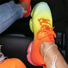 Load image into Gallery viewer, Women Breathable Sneakers Autumn New Lace Up Casual Shoes Outdoor Sport Walking Athletic Tennis Shoes Air Cushion Lightweight Sneakers Lace Up Sport Running Sneakers
