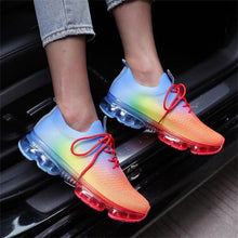 Load image into Gallery viewer, Women Breathable Sneakers Autumn New Lace Up Casual Shoes Outdoor Sport Walking Athletic Tennis Shoes Air Cushion Lightweight Sneakers Lace Up Sport Running Sneakers
