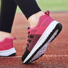 Load image into Gallery viewer, Women Casual Fashion Breathable Walking Mesh Lace Up Flat Sneakers Running Summer Sports Sneakers Fashion Casual Shoe Breathable Mesh Design
