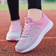 Load image into Gallery viewer, Women Casual Fashion Breathable Walking Mesh Lace Up Flat Sneakers Running Summer Sports Sneakers Fashion Casual Shoe Breathable Mesh Design
