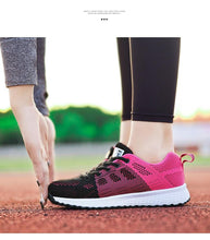 Load image into Gallery viewer, Women Casual Fashion Breathable Walking Mesh Lace Up Flat Sneakers Running Summer Sports Sneakers Fashion Casual Shoe Breathable Mesh Design
