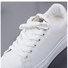 Load image into Gallery viewer, Women Casual New Spring Sneakers Fashion Embroidered White Sneakers Breathable Flower Lace-Up Leather Casual Sports Flat Low Top Sneaker
