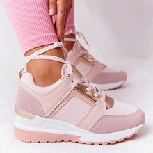 Load image into Gallery viewer, Women Casual Shoes New Fashion Flat Shoes Zipper Lace Up Comfortable Sneakers Female Vulcanized Shoes Womens Platform Slip-on High Top Sneakers Round Toe Thick Sole
