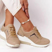 Load image into Gallery viewer, Women Casual Shoes New Fashion Flat Shoes Zipper Lace Up Comfortable Sneakers Female Vulcanized Shoes Womens Platform Slip-on High Top Sneakers Round Toe Thick Sole
