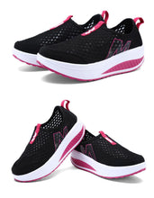 Load image into Gallery viewer, Women Casual Sneakers Sport Fashion Height Increasing Woman Breathable Air Mesh Sneakers Platform Tennis Walking Sneakers Comfortable Lightweight Casual Fitness Shoes
