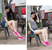 Load image into Gallery viewer, Women Casual Sneakers Sport Fashion Height Increasing Woman Breathable Air Mesh Sneakers Platform Tennis Walking Sneakers Comfortable Lightweight Casual Fitness Shoes
