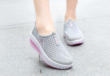Load image into Gallery viewer, Women Casual Sneakers Sport Fashion Height Increasing Woman Breathable Air Mesh Sneakers Platform Tennis Walking Sneakers Comfortable Lightweight Casual Fitness Shoes

