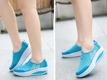 Load image into Gallery viewer, Women Casual Sneakers Sport Fashion Height Increasing Woman Breathable Air Mesh Sneakers Platform Tennis Walking Sneakers Comfortable Lightweight Casual Fitness Shoes
