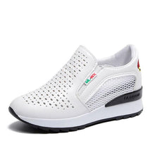 Load image into Gallery viewer, Women Comfortable Casual Shoes Summer Slip On Mixed Colors Increasing Height Sneakers Fashion High Top Hidden Heel Shoes Casual Platform Ankle Boots
