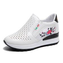 Load image into Gallery viewer, Women Comfortable Casual Shoes Summer Slip On Mixed Colors Increasing Height Sneakers Fashion High Top Hidden Heel Shoes Casual Platform Ankle Boots
