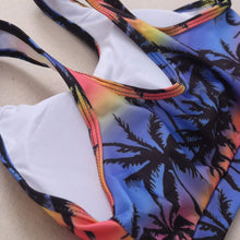 Load image into Gallery viewer, Women Crop Top Swimsuit High Waist Shorts Floral Bikini Beach Swimwear Beachwear New  Women's Halter High Waist Bikini Two Piece Swimsuits Matching Soft Bathing Suits
