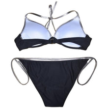 Load image into Gallery viewer, Women Cute Large Swimsuits Push Up Bikini Women Triangle Push Up Bikini Set Molded Bra Swimsuit  Women's Plus Size Swimwear Beach Wear  Bikinis Female Bathing Suit Swimming Suits
