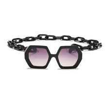 Load image into Gallery viewer, Women Elegant Design Sunglasses Stylish Fashionable Square Shape Sunglasses For Women Latest Unique Chain Style Sun Glasses For Female New Different Shades Large Frame Eyewear
