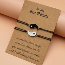 Load image into Gallery viewer, Women Fish Bracelet Black White Friendship Couple Bracelet Unisex Distance Matching Bracelets Handmade Friendship Gifts For Best Friend Couples Adjustable String Bracelets For Women
