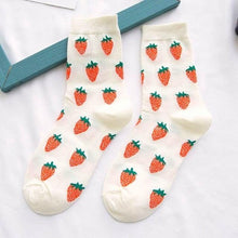 Load image into Gallery viewer, Women Funny Socks Spring Autumn Cartoon Socks Avocado Lemon Watermelon Peach Strawberry Banana Casual Socks Combed Out Of Cotton Soft Socks For Men And Women
