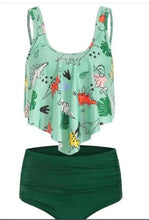 Load image into Gallery viewer, Women High Waist Bikini Plus Size Swimwear Summer Swimsuit Beach Bathing Suit Ruffle Bikini  Floral Printed Ruffle High Waist Bikini Set Women's Tummy Control Bathing Suit Swimsuit Flounce Peplum
