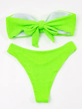 Load image into Gallery viewer, Women High Waist Bikini Swimsuit Swimwear Female Women Metal Ring Cross Bandage Bikini Set Swimsuit Two Piece Cutout Tie Back Bathing Suit Thong Bikini Set Bathing Suit Bather
