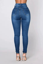 Load image into Gallery viewer, Women High Waist Stretch Hip Lift Denim Skinny Pants Jeans Full Length Sexy Slim Bleachded Solid Color Pants

