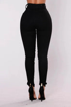 Load image into Gallery viewer, Women High Waist Stretch Hip Lift Denim Skinny Pants Jeans Full Length Sexy Slim Bleachded Solid Color Pants
