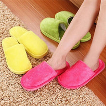 Load image into Gallery viewer, Women Home Slippers Indoor Bedroom Light Eva Couple Cotton Slipper Solid Soft Flip Flops Autumn Winter Warm Furry Plush House Slippers Cozy Memory Foam Washable For Summer Bedroom
