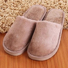 Load image into Gallery viewer, Women Home Slippers Indoor Bedroom Light Eva Couple Cotton Slipper Solid Soft Flip Flops Autumn Winter Warm Furry Plush House Slippers Cozy Memory Foam Washable For Summer Bedroom
