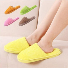 Load image into Gallery viewer, Women Home Slippers Indoor Bedroom Light Eva Couple Cotton Slipper Solid Soft Flip Flops Autumn Winter Warm Furry Plush House Slippers Cozy Memory Foam Washable For Summer Bedroom
