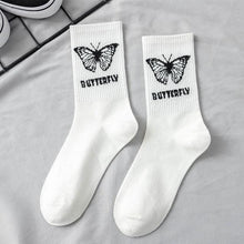 Load image into Gallery viewer, Women Korea Funny Socks Long Socks Black Cool Socks Harajuku GD Hip Hop Cotton Skateboard Socks Men New Trend Daisy Socks Men

