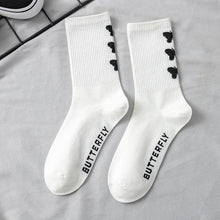 Load image into Gallery viewer, Women Korea Funny Socks Long Socks Black Cool Socks Harajuku GD Hip Hop Cotton Skateboard Socks Men New Trend Daisy Socks Men
