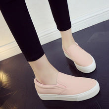 Load image into Gallery viewer, Women Leather Espadrilles Spring Trend Casual Flats Sneakers New Fashion Comfort Slip-on Platform Vulcanized Shoes Women Casual Fashionable Sports Espadrilles
