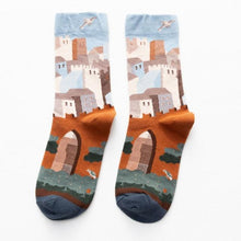 Load image into Gallery viewer, Women Long Sock Cartoon Print Creative Fashion Personalized Novelty Men Women Socks Winter Warm Comfortable Cotton Socks Running Cycling Socks For Men And Women
